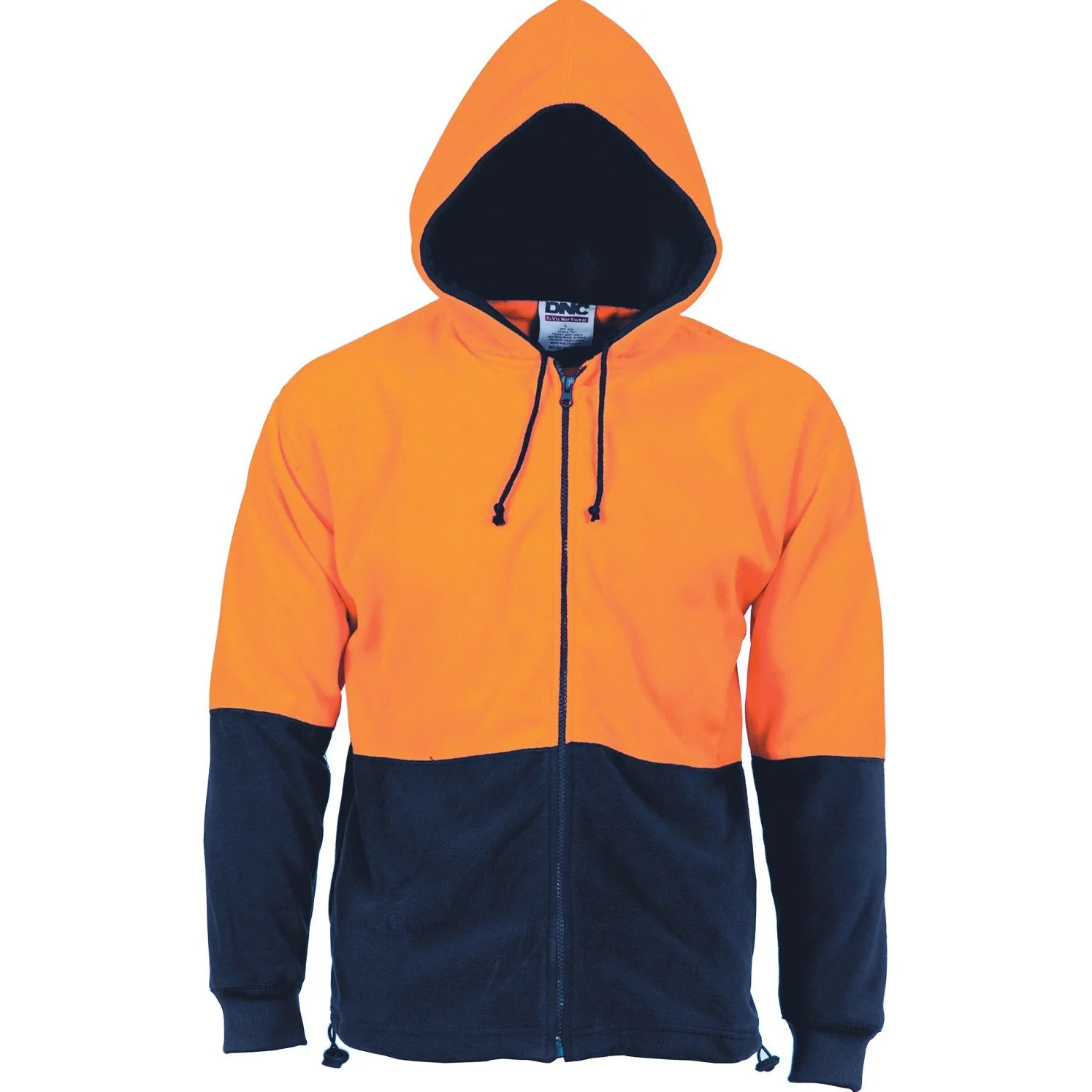 DNC HiVis Two Tone Full Zip Polar Fleece Hoodie (3927) - Image 2