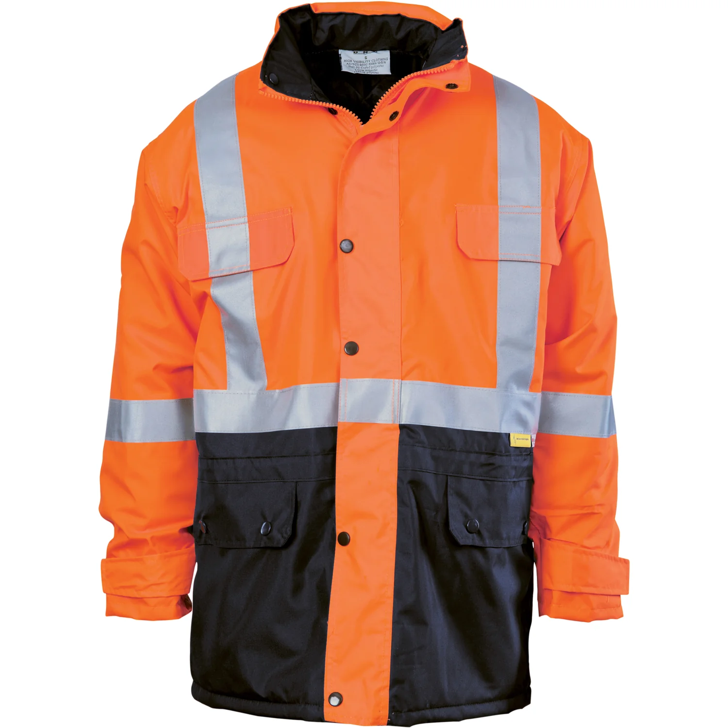 DNC HiVis Two Tone Quilted Jacket with 3M R/Tape (3863) - Image 3