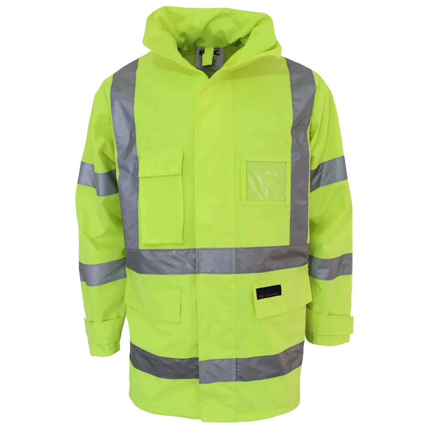 DNC HiVis "X" back Rain jacket Biomotion tape (3996)