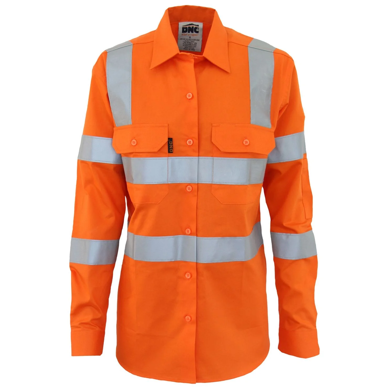 DNC Ladies HiVis L/W Cotton VIC Rail CSR Shirt (3742)