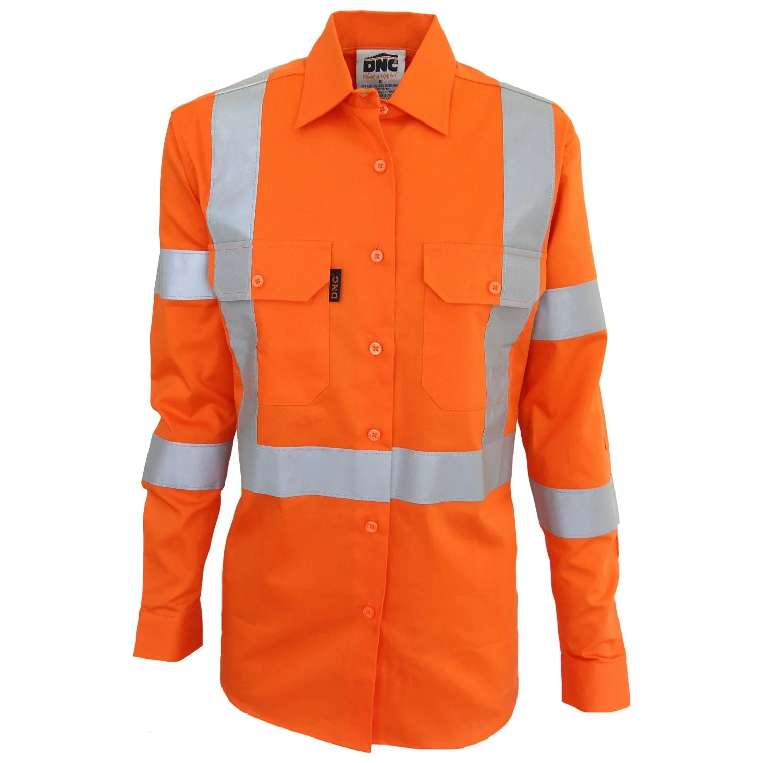 DNC Ladies Ladies HiVis 3 way vented "X" back & Bio-motion taped shirt (3544)