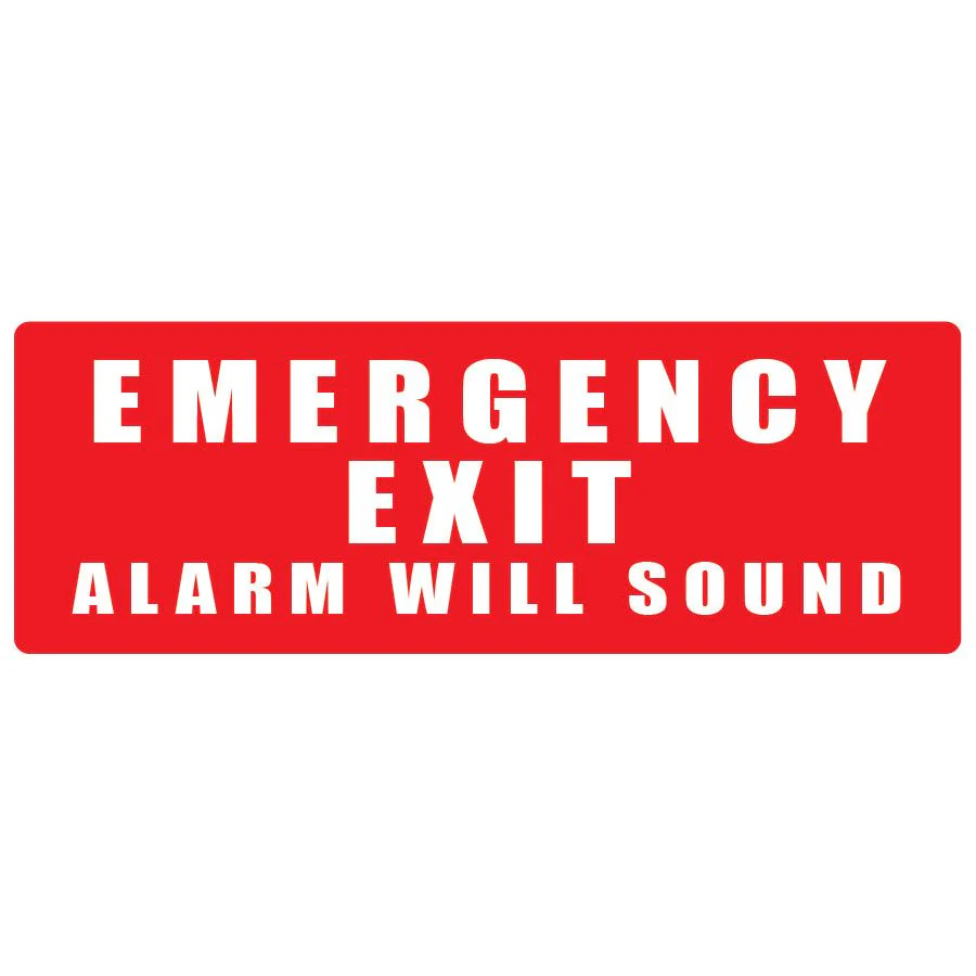 Emergency Exit - Alarm will sound - Pack of 10 (EXAWSS-1) - Image 2