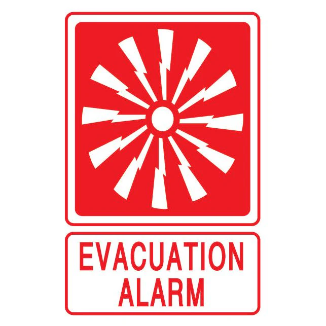 Evacuation Alarm (Small) 155mm x 230mm (Pack of 10)