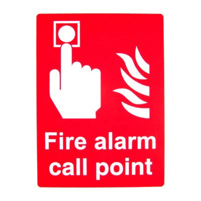 Fire Alarm Call Point Sign (Metal) 150mm x 200mm (Pack of 5)