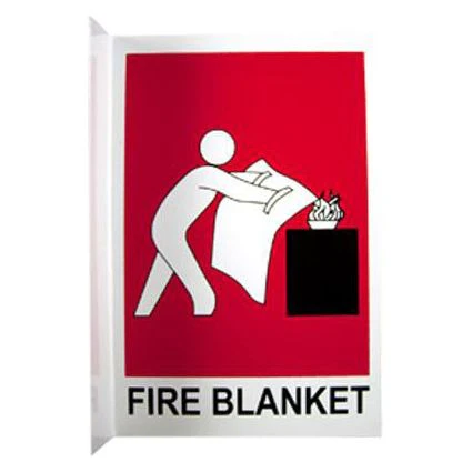 Fire Blanket Angled Location Sign (Small) 155mm x 235mm - Pack of 10 (FBSAL)