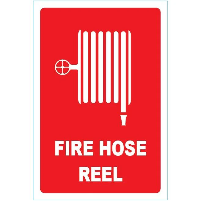 Fire Hose Reel Sign (Metal) 155mm x 230mm - (Pack of 5)