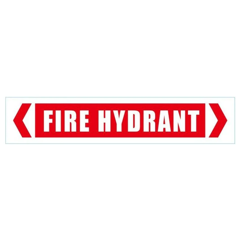 Fire Hydrant Sign with Sticker 370mm x 75mm - Pack of 10 (FHS-SA)
