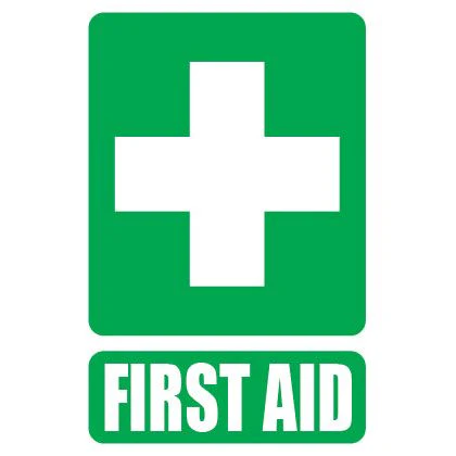 First Aid Sign for Vehicle (Self Adhesive) 100mm x 150mm - Pack of 10 (FASV-SA)
