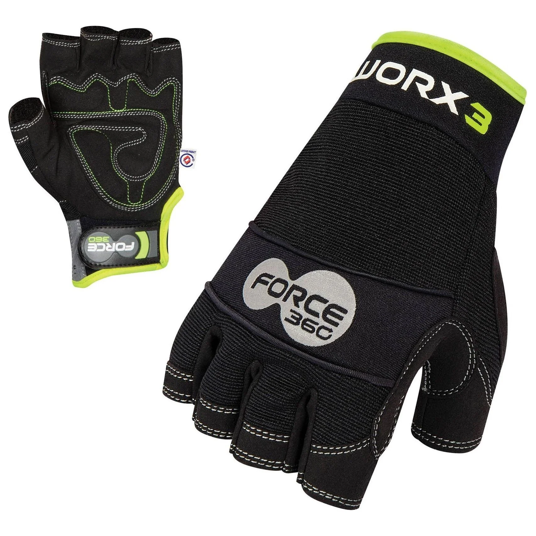Force 360 Original Mechanics Fingerless Glove - Pack of 12 (GWORX3)