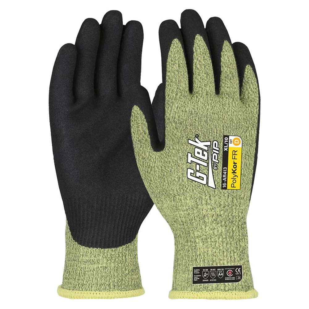 G-Tek PolyKor Aramid 13G Cut D ARC/FR Glove - Pack of 12 (16-AR413)