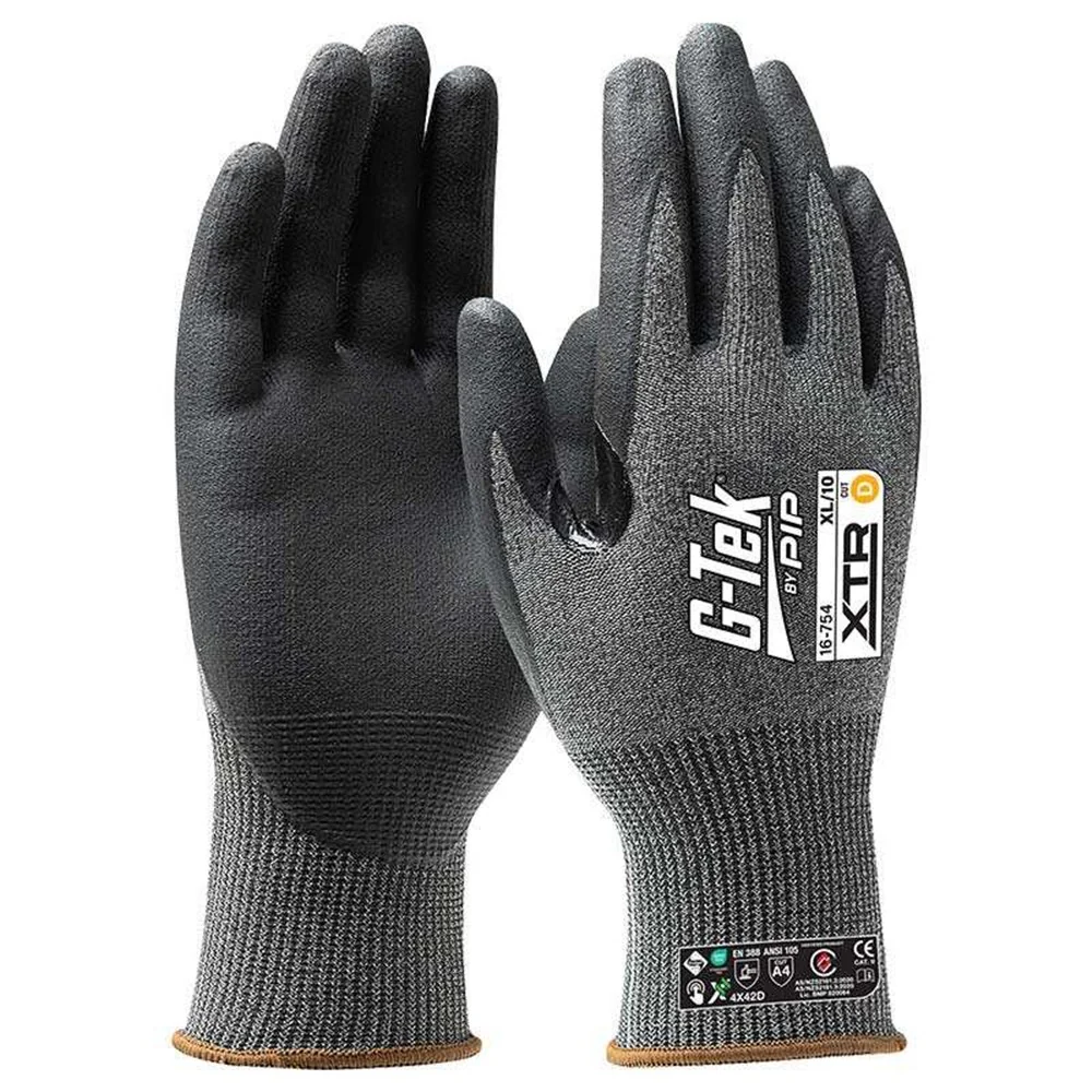 G-Tek XTR 15G Cut D Palm Dip Glove - Pack of 12 (16-754)