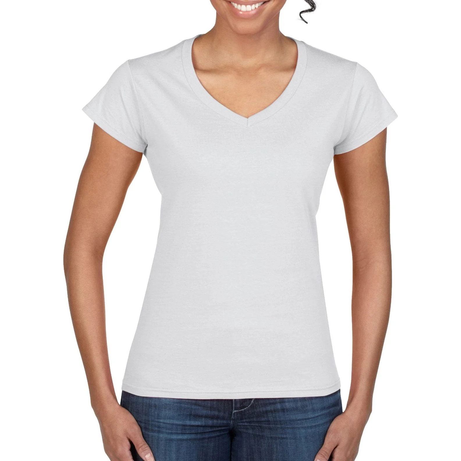 Gildan Softstyle Ladies' V-Neck T-Shirt (64V00L) - Image 3