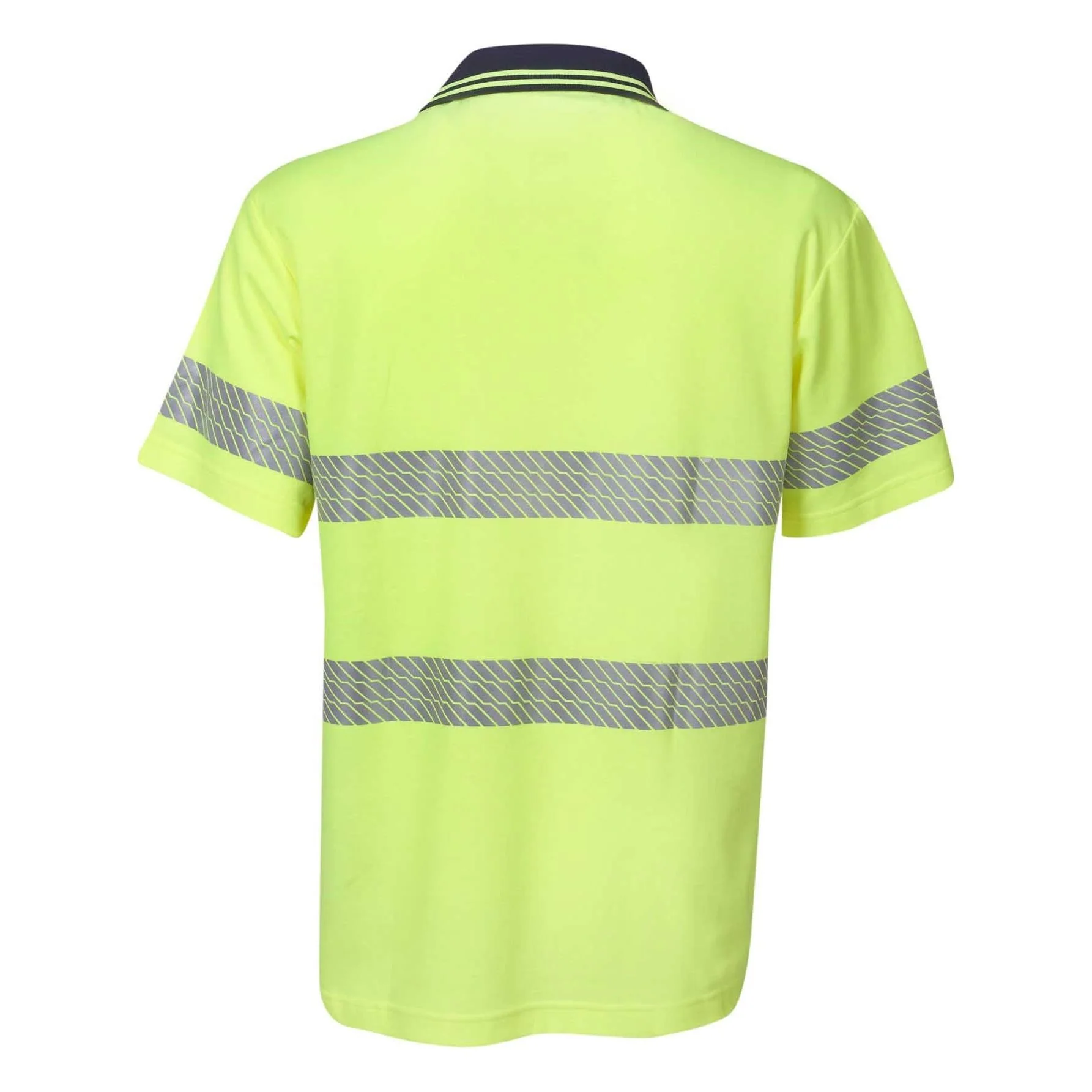 Hi Vis Cotton Back Polo with Segment Taped Short Sleeve (P77) - Image 4