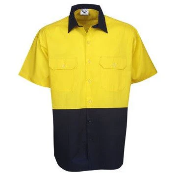 Hi Vis Cotton Twill Shirt Short Sleeve (C82)