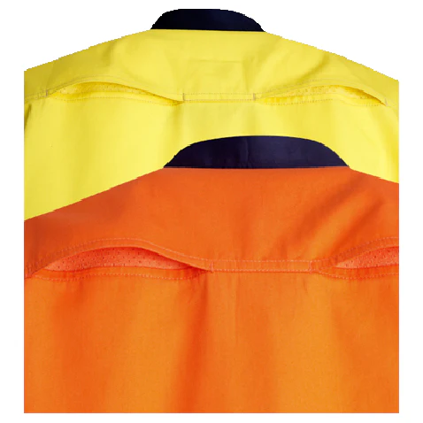 Hi Vis Cotton Twill Shirt with Reflective Tape Long Sleeve (C91) - Image 3