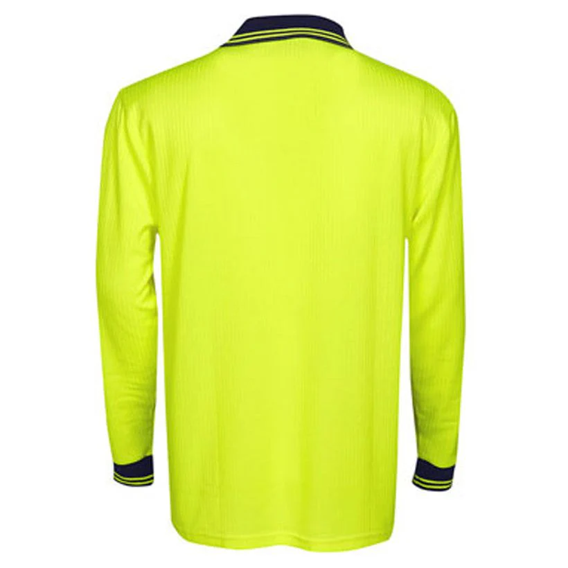 Hi Vis Drop Needle Cotton Back Polo Long Sleeve (P71) - Image 3