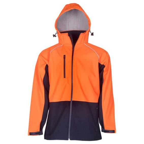 Hi Vis Hooded Soft Shell Day Jackets (J96) - Image 2