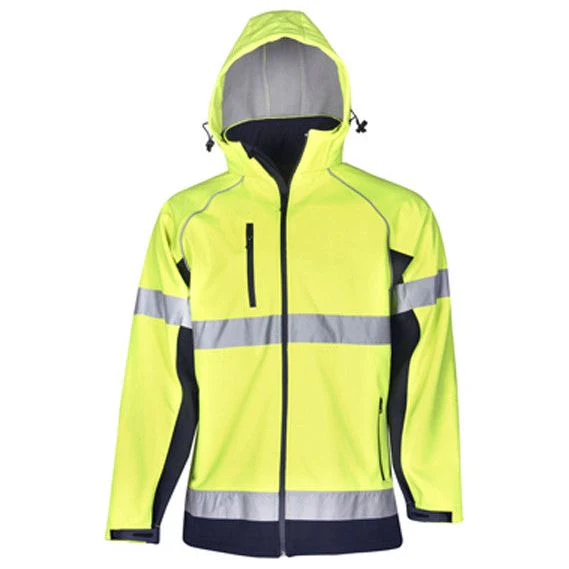 Hi Vis Hooded Soft Shell Day & Night Jackets (J97) - Image 2