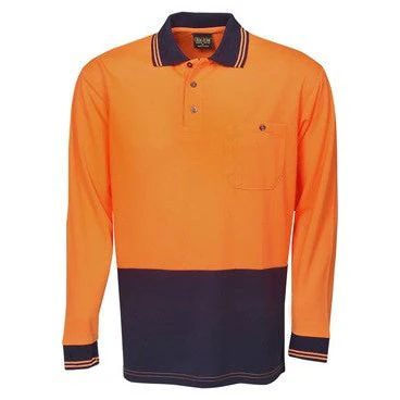 Hi Vis Light Weight Micro Mesh Polo Long Sleeve (P61)