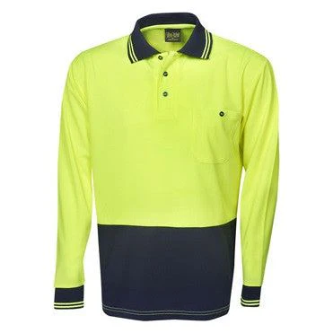 Hi Vis Light Weight Micro Mesh Polo Long Sleeve (P61) - Image 2