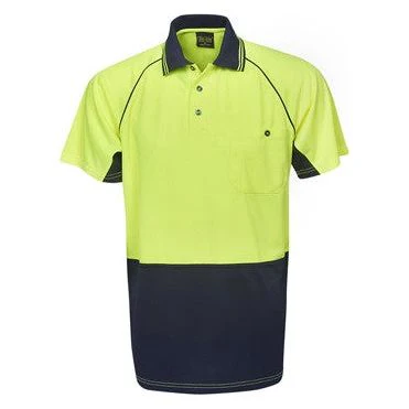Hi Vis Raglan Sleeve Micro Mesh Polo Short Sleeve (P64) - Image 2