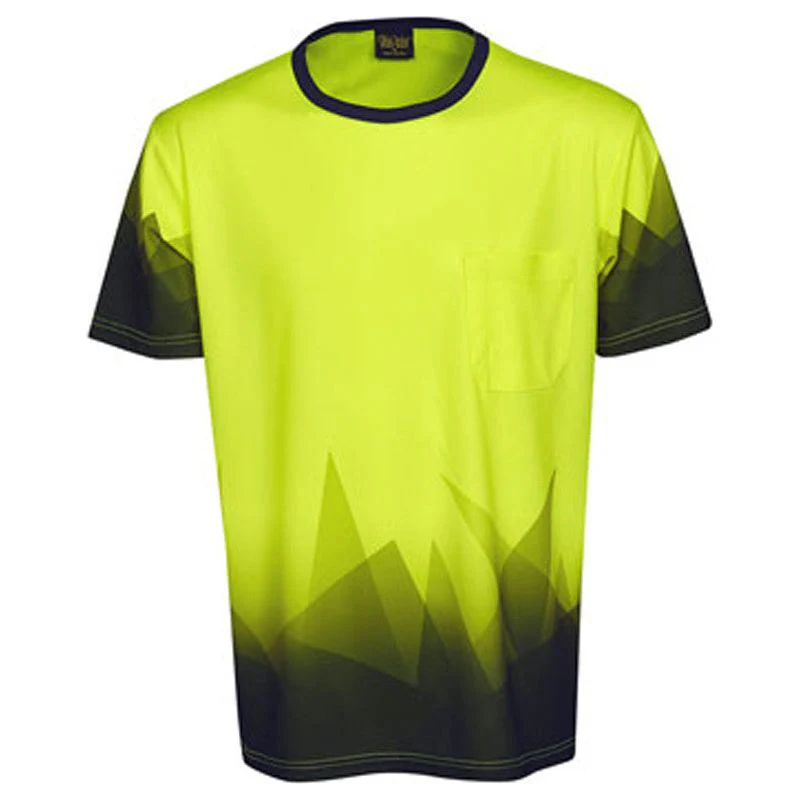 Hi Vis T-Shirt Triangular Design Sublimation Printed (T85)