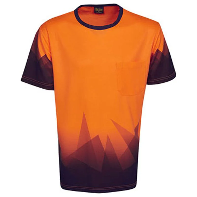 Hi Vis T-Shirt Triangular Design Sublimation Printed (T85) - Image 2