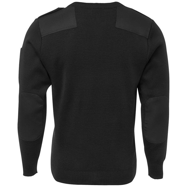 JB's Adults Knitted Epaulette Jumper (6EJ) - Image 3