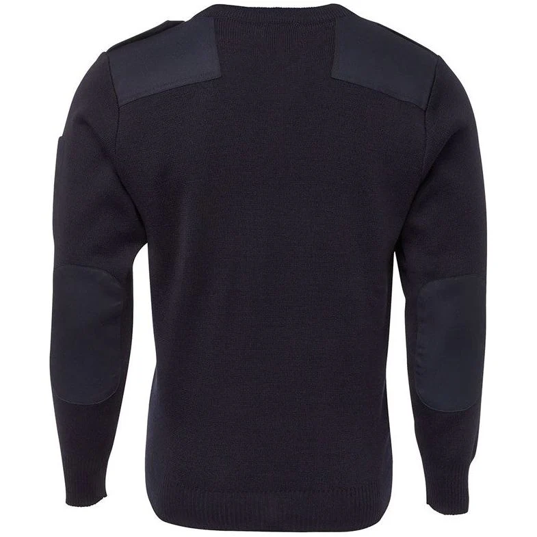 JB's Adults Knitted Epaulette Jumper (6EJ) - Image 4