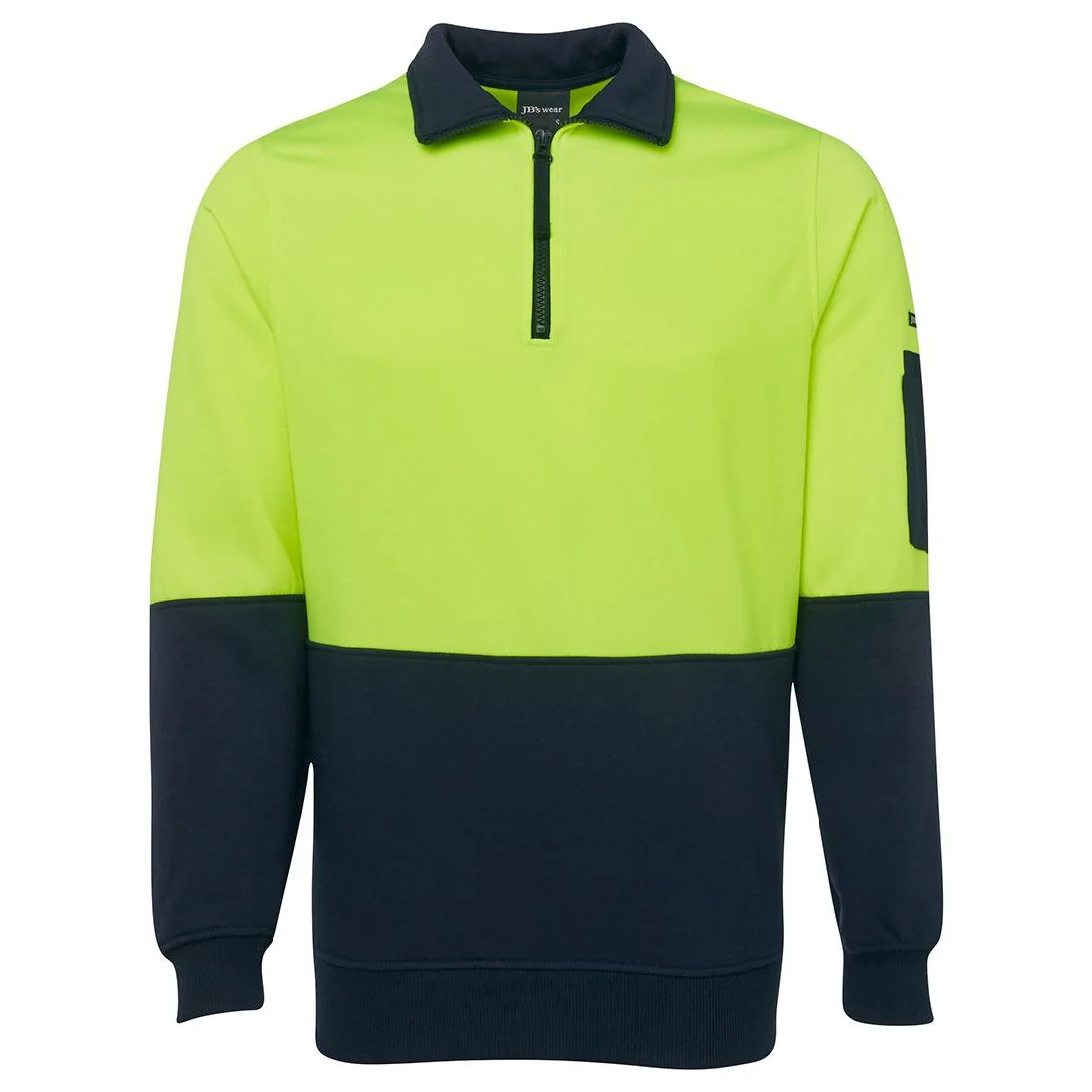 JB's Hi Vis 1/2 Zip Fleecy Sweat (6HVFH) - Image 2