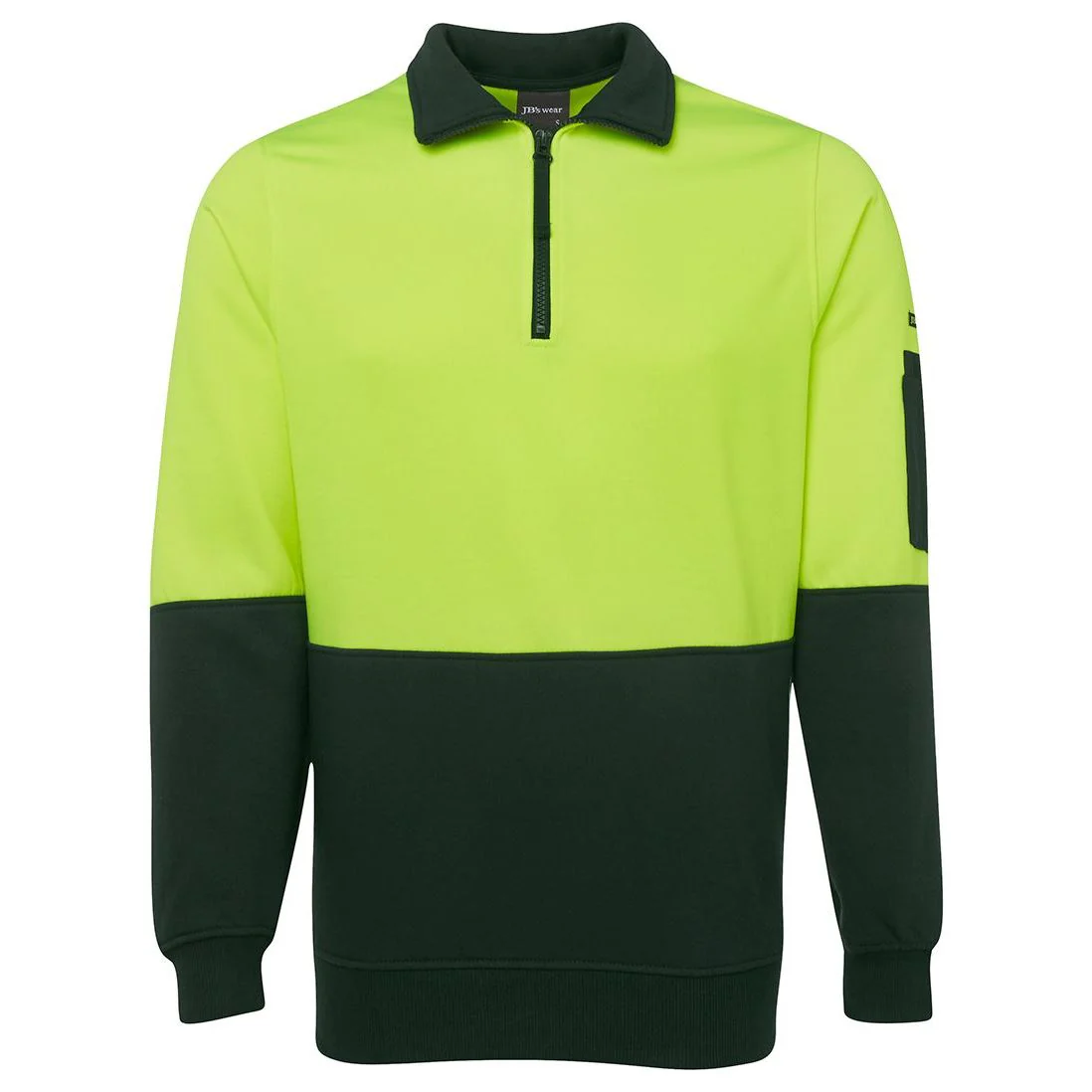 JB's Hi Vis 1/2 Zip Fleecy Sweat (6HVFH) - Image 3