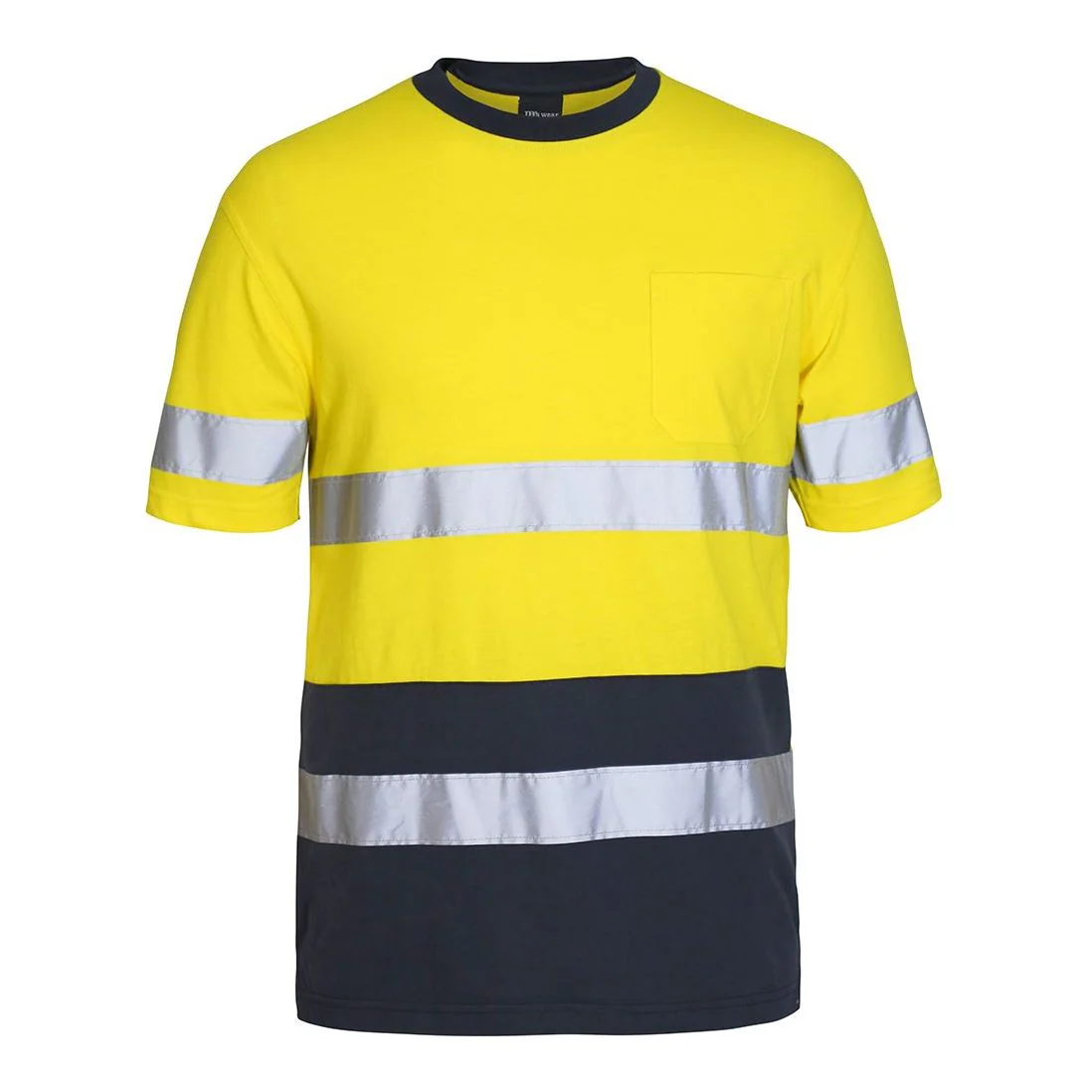 JB's Hi Vis Crew Neck Cotton T-shirt With Reflective Tape (6DNTC) - Image 2