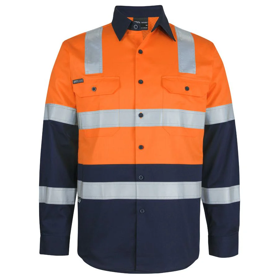 JB's Hi Vis (D+N) L/S 150G Level 3 Work Shirt (6DNW3) - Image 2
