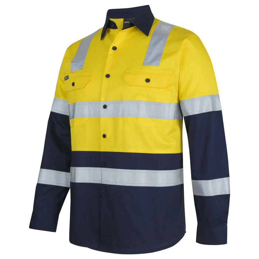 JB's Hi Vis (D+N) L/S 150G Level 3 Work Shirt (6DNW3) - Image 4