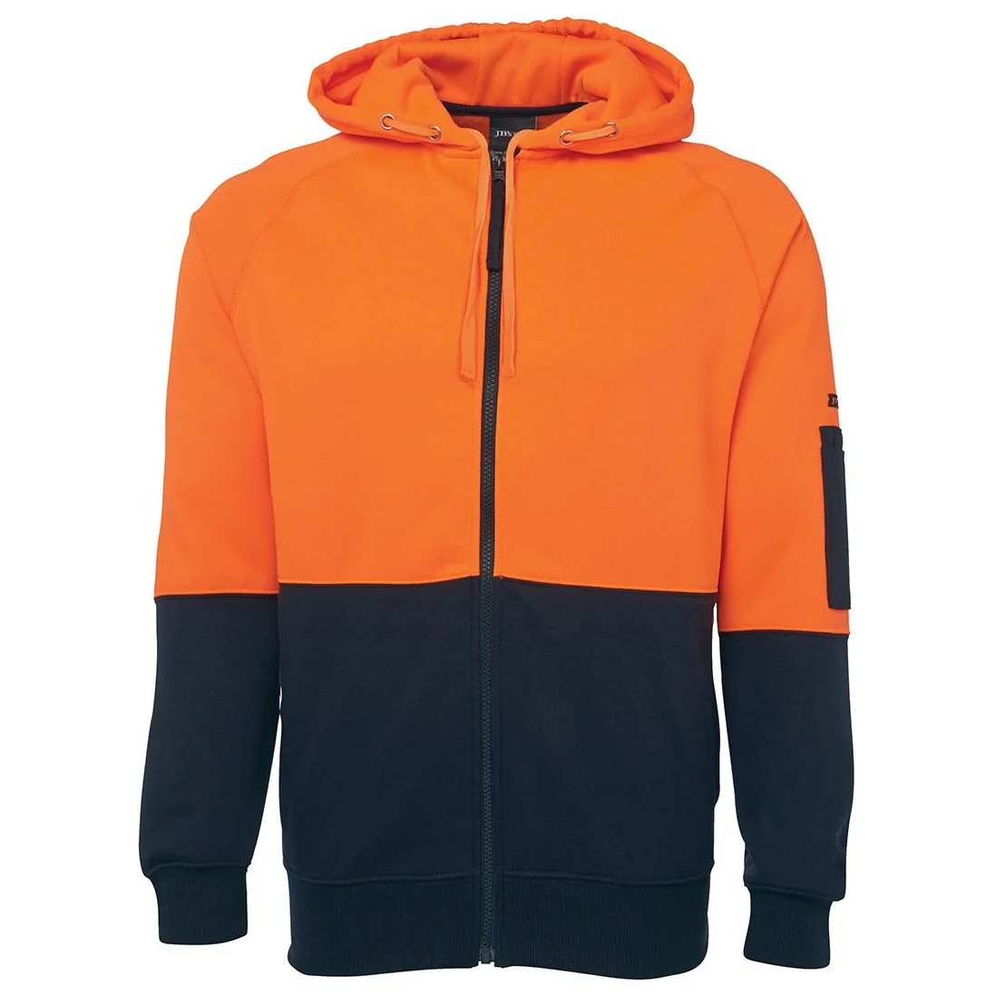 JB's Hi Vis Full Zip Fleecy Hoodie (6HVH) - Image 2