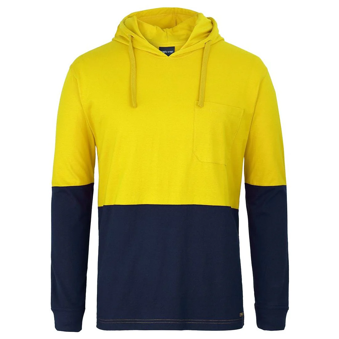 JB's Hi Vis L/S Cotton Tee with Hood (6HCTL) - Image 2