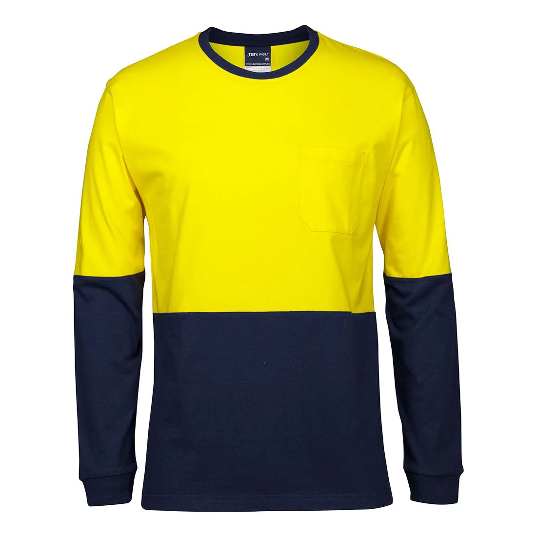 JB's Hi Vis L/S Crew Neck Cotton T-shirt (6HVTN)