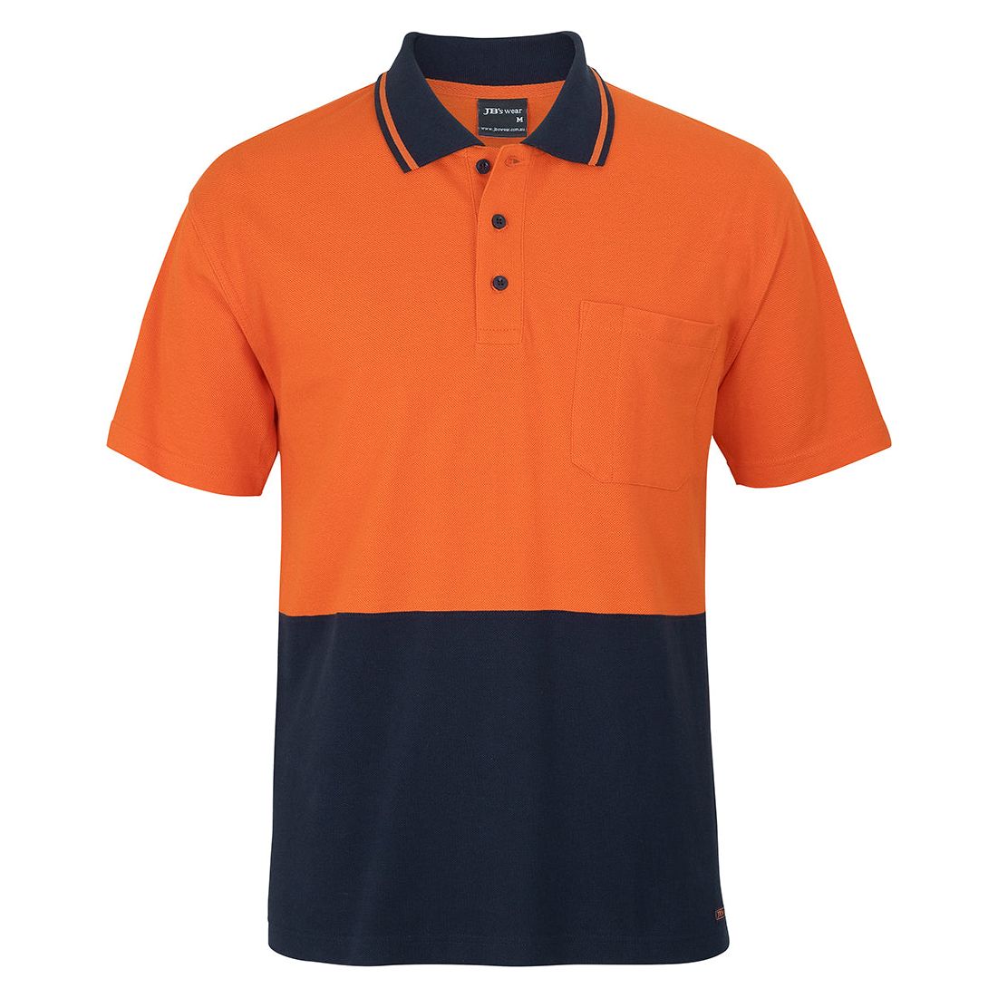 JB's Hi Vis S/S Cotton Pique Trad Polo (6HVQS) - Image 2