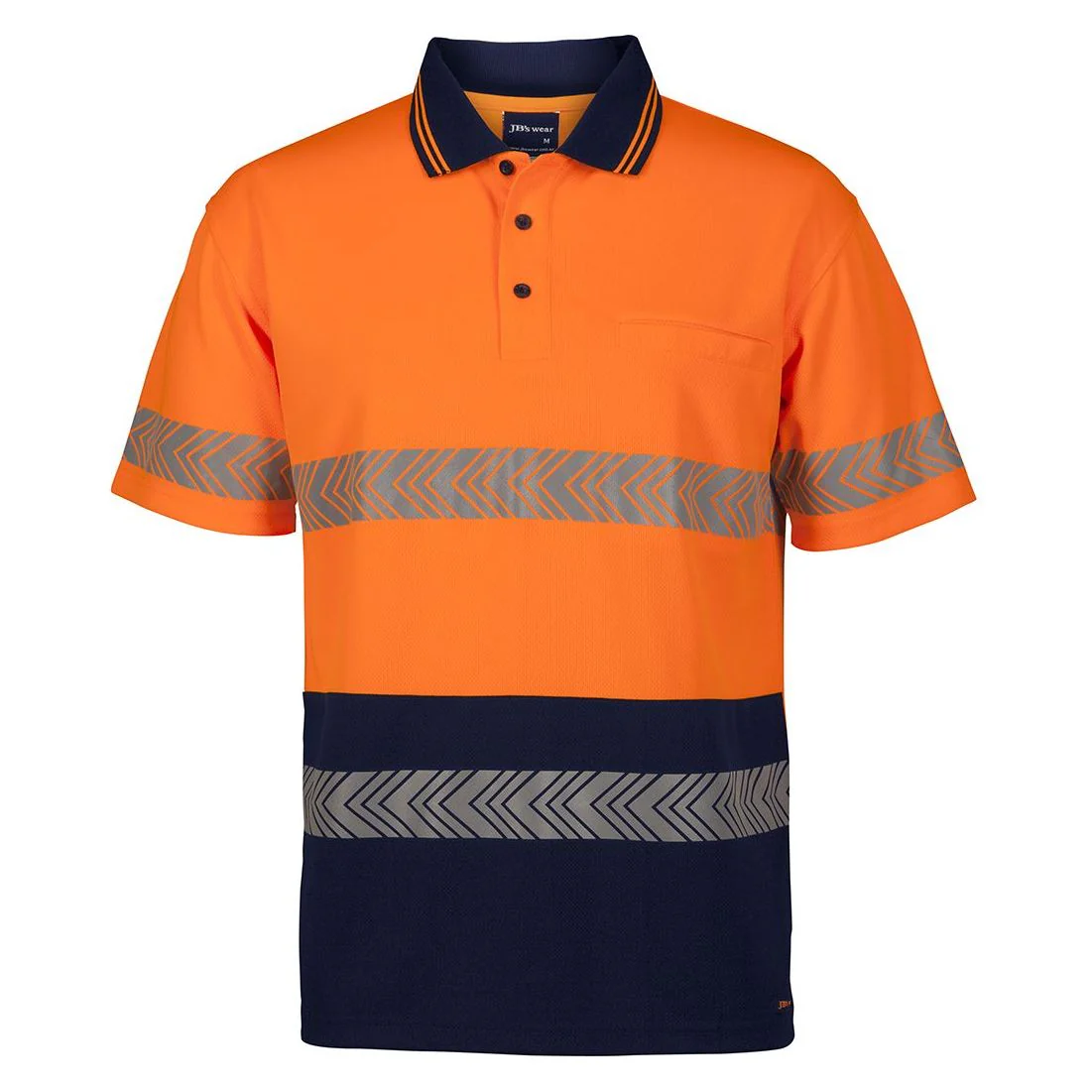 JB's Hi Vis Short Sleeve Segmented Tape Polo (6HSST) - Image 3