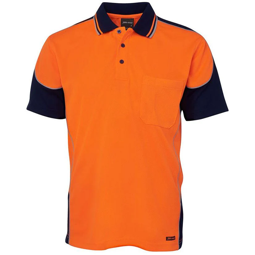 JB's Hi Vis Short Sleeve Contrast Piping Polo (6HCP4)