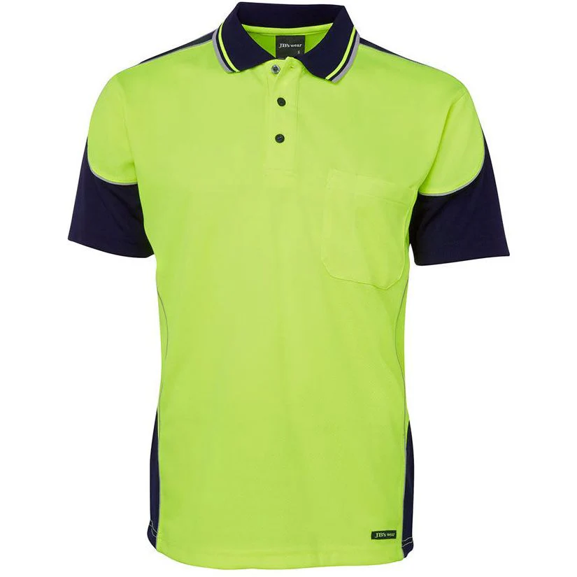 JB's Hi Vis Short Sleeve Contrast Piping Polo (6HCP4) - Image 3