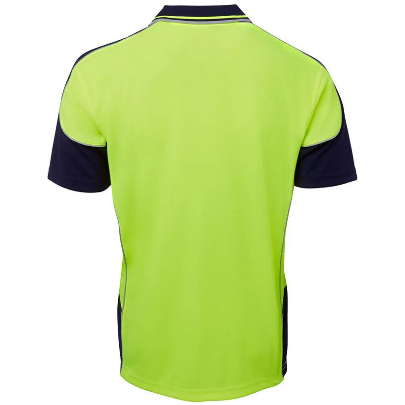 JB's Hi Vis Short Sleeve Contrast Piping Polo (6HCP4) - Image 4