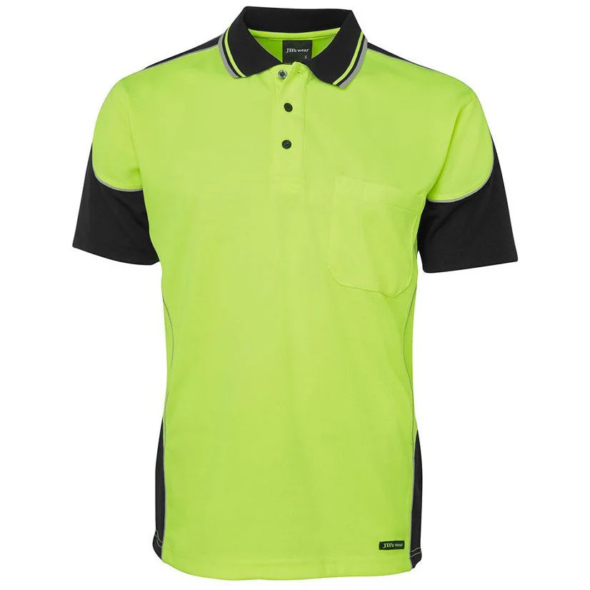 JB's Hi Vis Short Sleeve Contrast Piping Polo (6HCP4) - Image 5