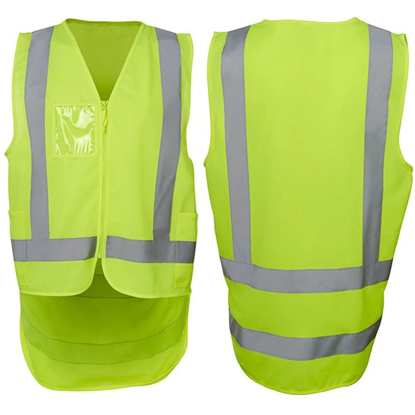 JB's Hi Vis Zip Drop Tail H Pattern Day & Night Safety Vest (6DNDV)