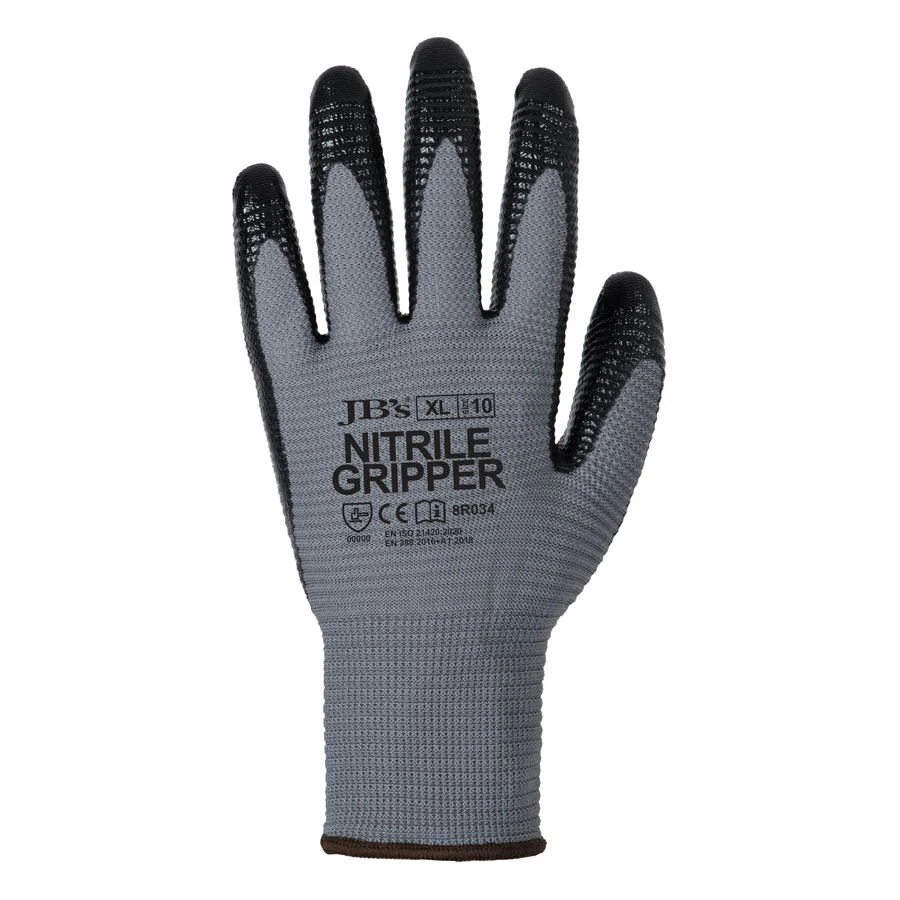 JB's Nitrile Gripper Glove - Pack of 12 (8R034)