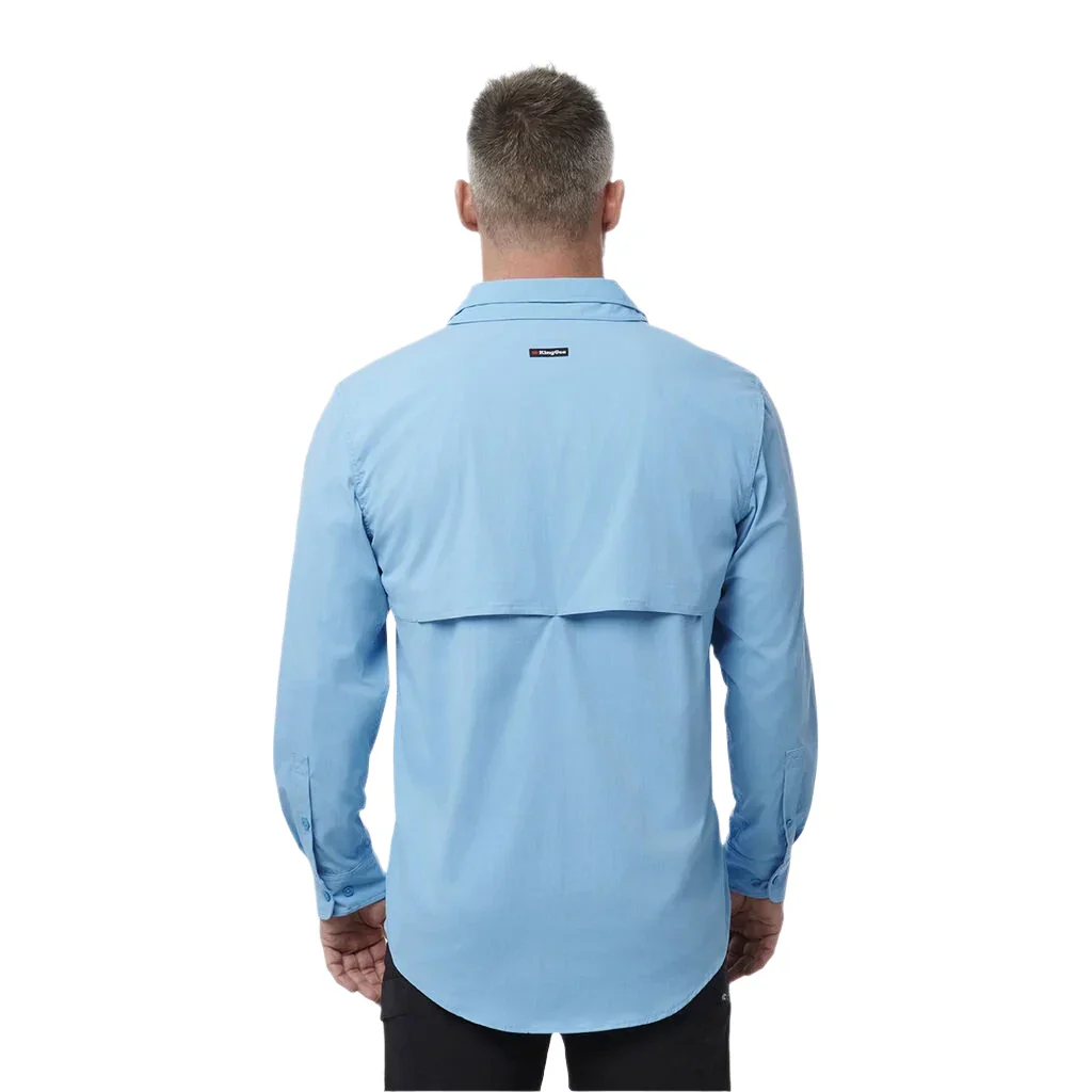 KingGee Drycool Lightweight Stretch Long Sleeve Work Shirt (K14023) - Image 3