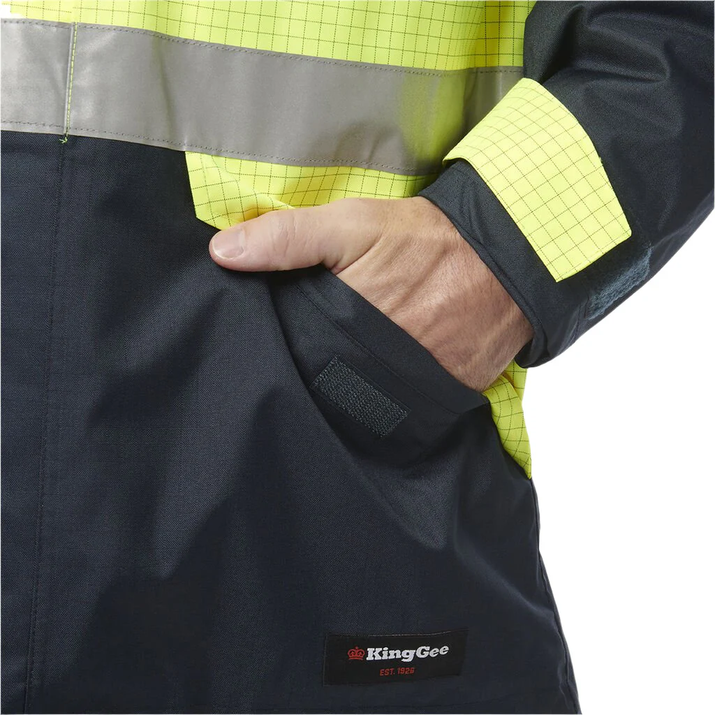 KingGee Hi-Vis Anti Static Waterproof Reflective Work Jacket (K55035) - Image 3
