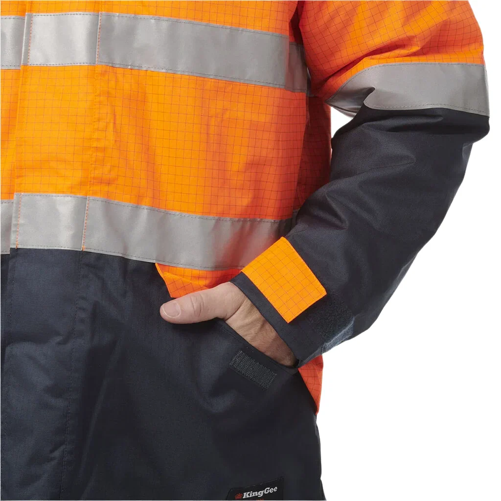 KingGee Hi-Vis Anti Static Waterproof Reflective Work Jacket (K55035) - Image 7
