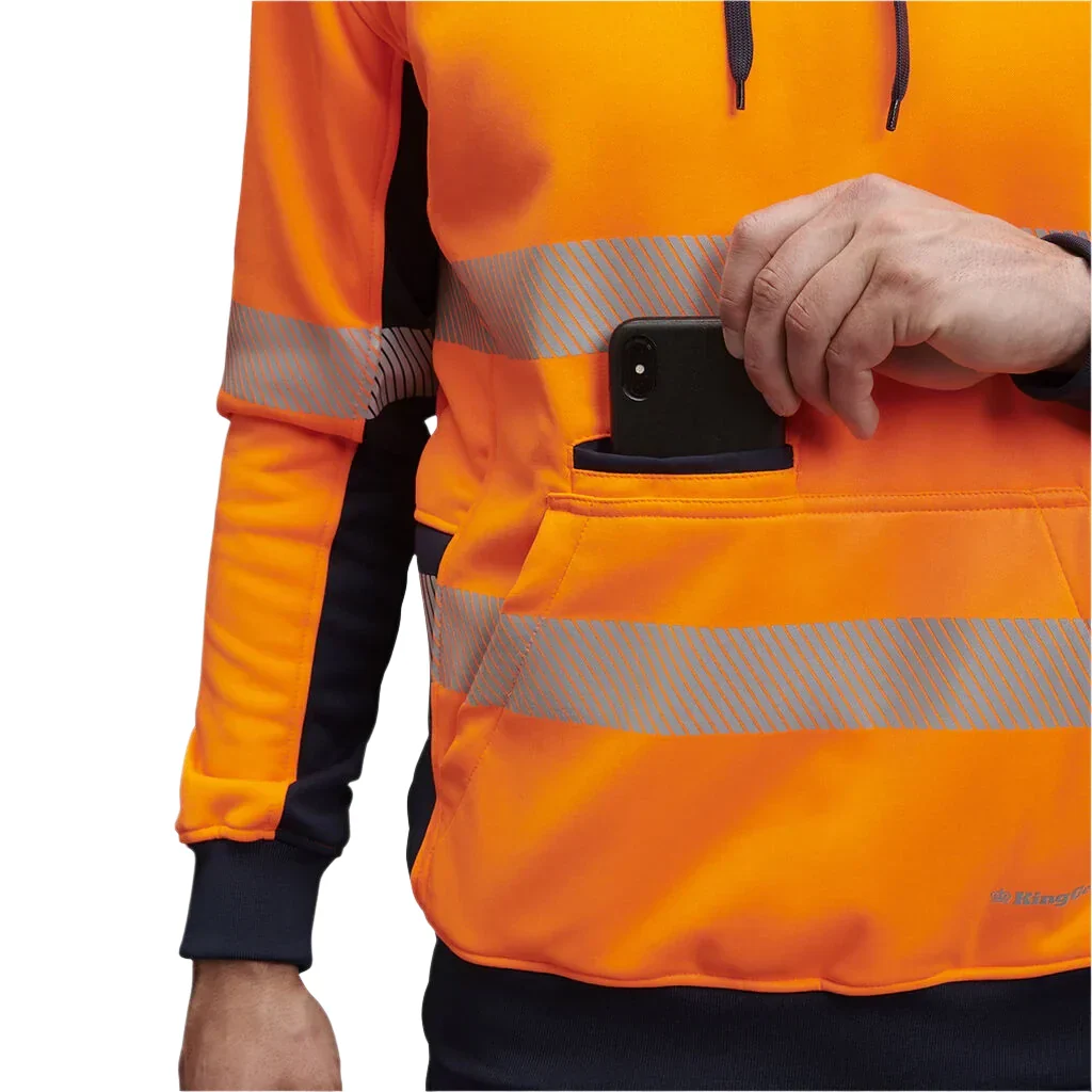KingGee Hi-Vis Reflective Pullover Hoodie (K55054) - Image 6
