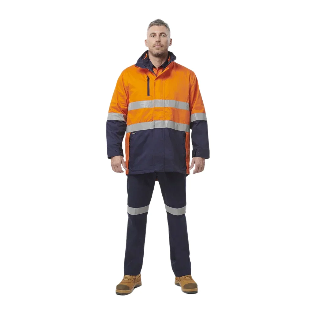 KingGee Originals 3 in 1 Hi-Vis Cotton Drill Reflective Work Jacket (K55400) - Image 6